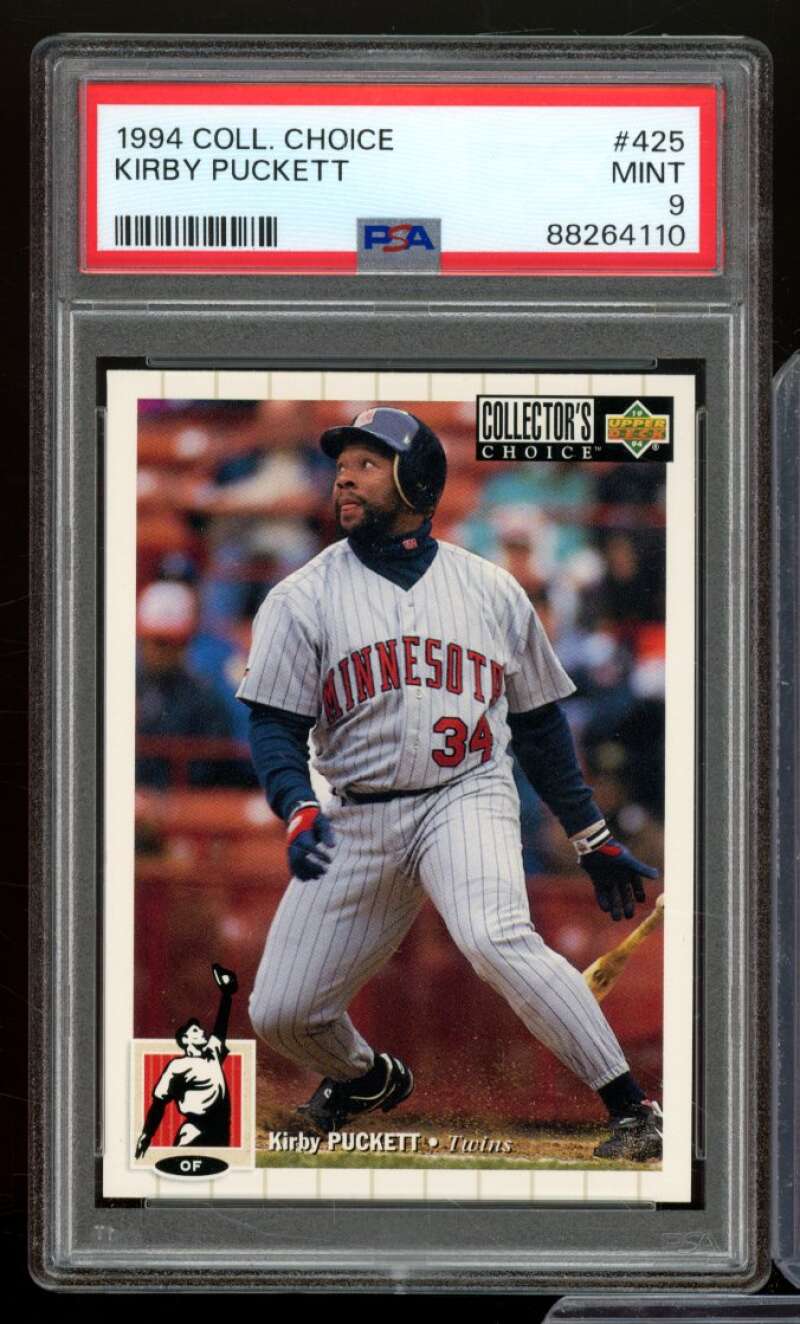 Kirby Puckett Card 1994 Coll. Choice #425 PSA 9 Image 1