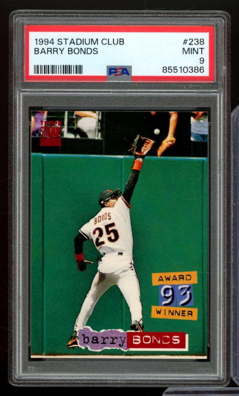 Barry Bonds Card 1994 Stadium Club #238 PSA 9 Image 1