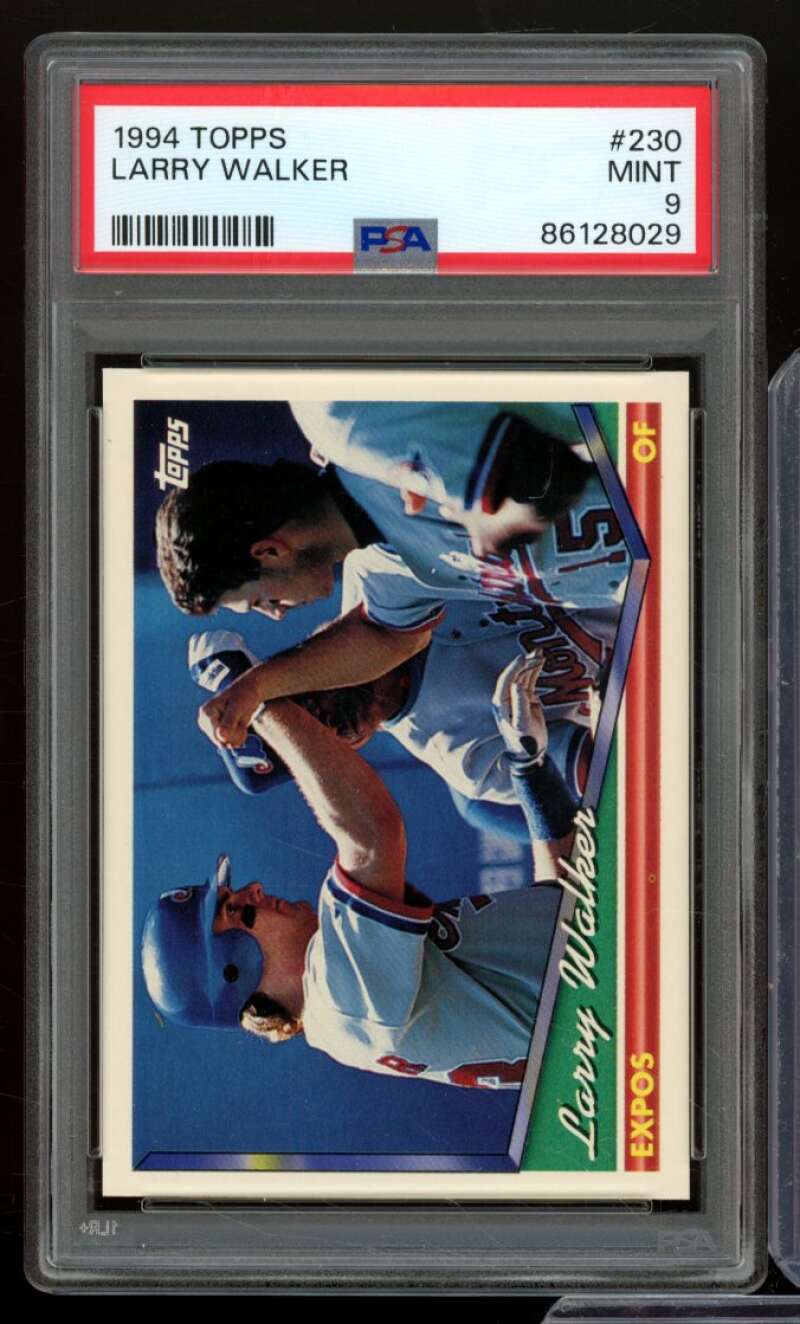 Larry Walker Card 1994 Topps #230 PSA 9 Image 1