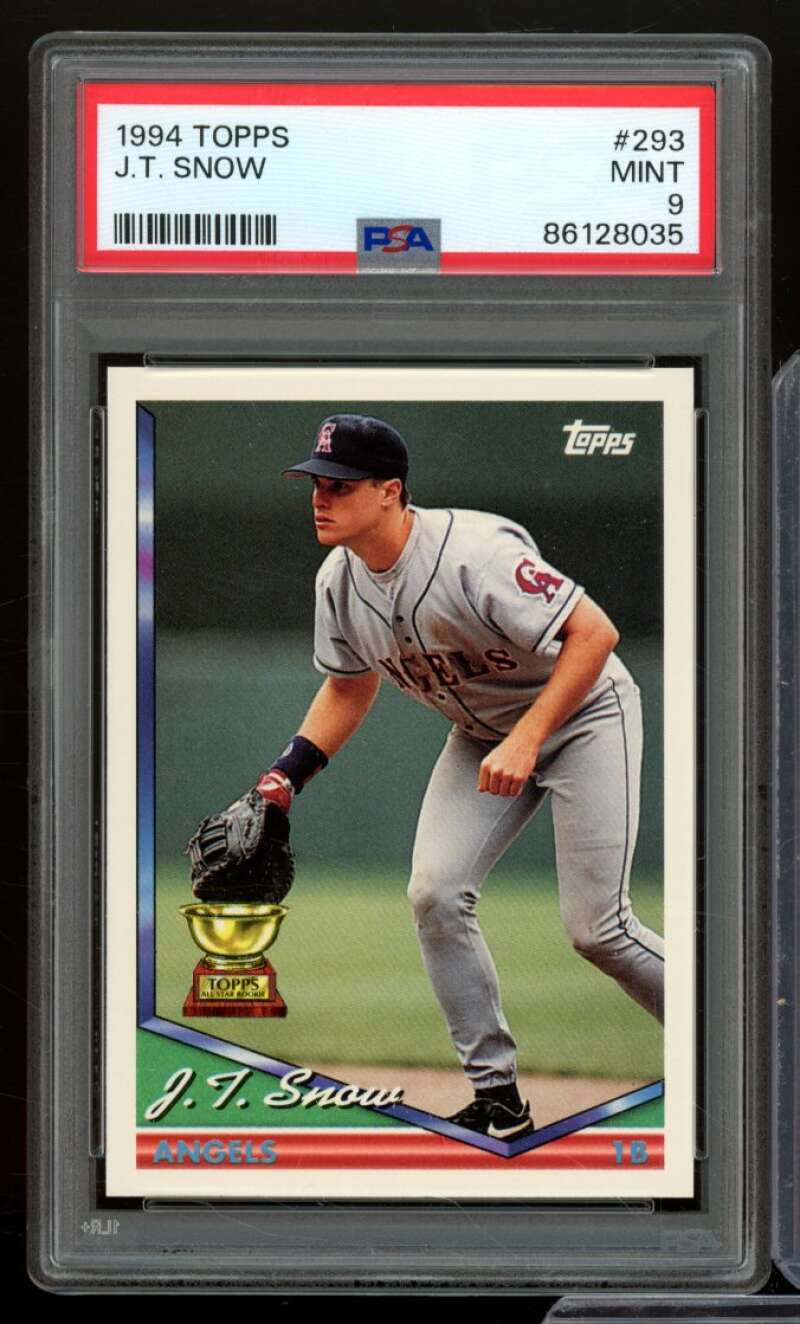 J.T. Snow Rookie Card 1994 Topps #293 PSA 9 Image 1