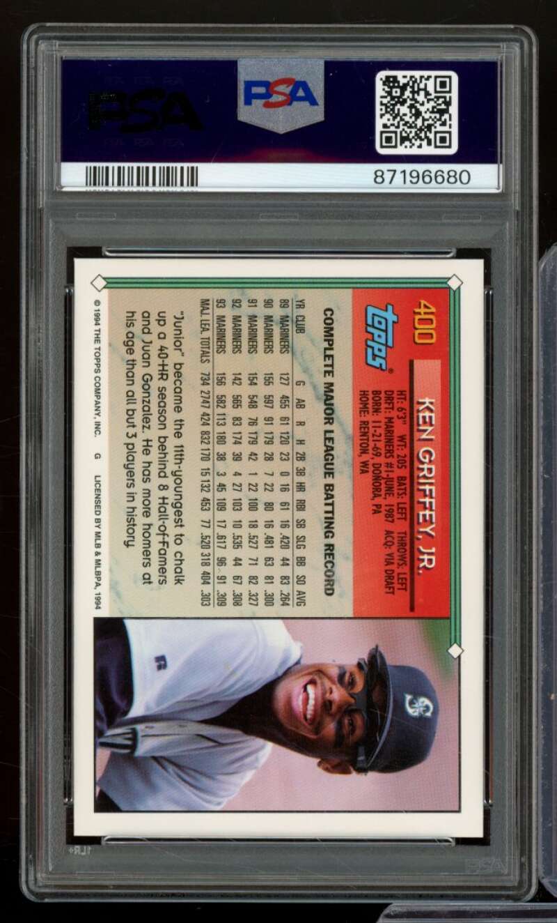 Ken Griffey Jr. Card 1994 Topps #400 PSA 8 Image 2