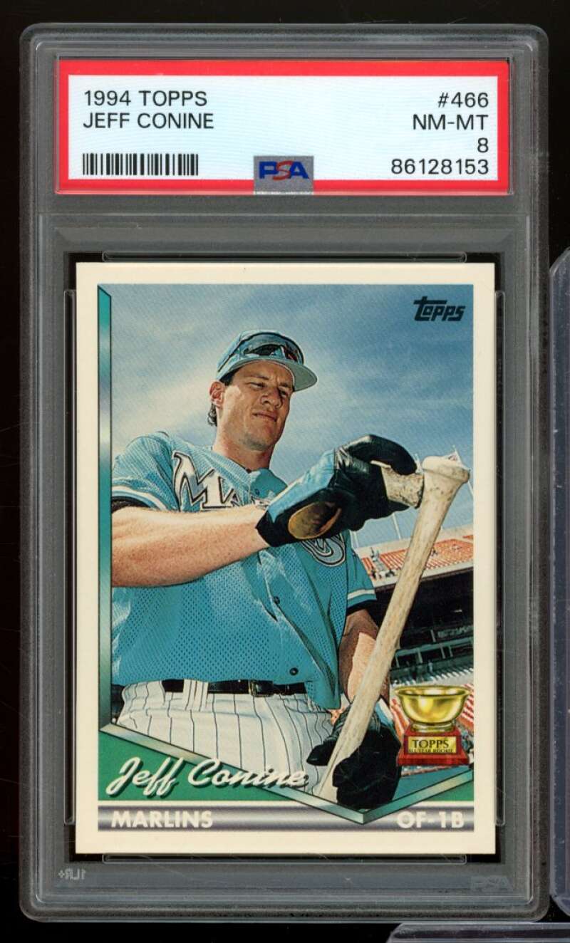 Jeff Conine Card 1994 Topps #466 PSA 8 Image 1