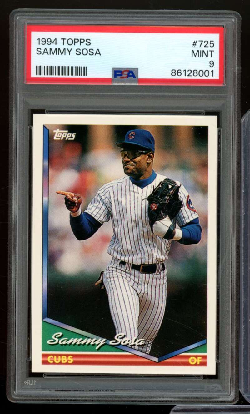 Sammy Sosa Card 1994 Topps #725 PSA 9 Image 1