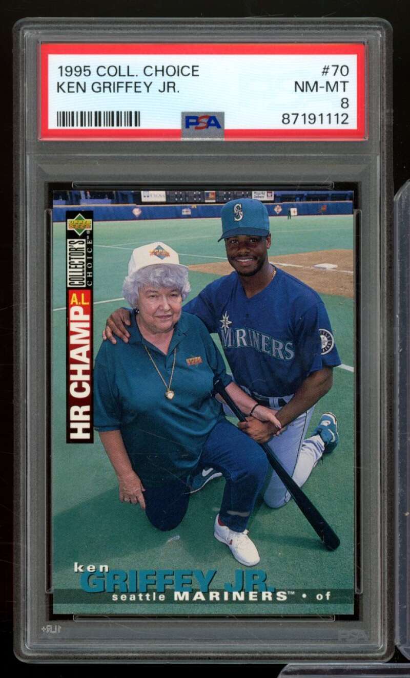 Ken Griffey Jr. Card 1995 Collector's Choice #70 PSA 8 Image 1