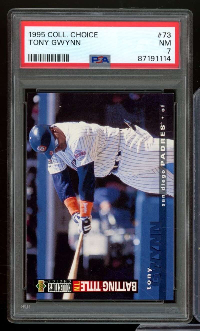 Tony Gwynn Card 1995 Collectors Choice #73 PSA 7 Image 1