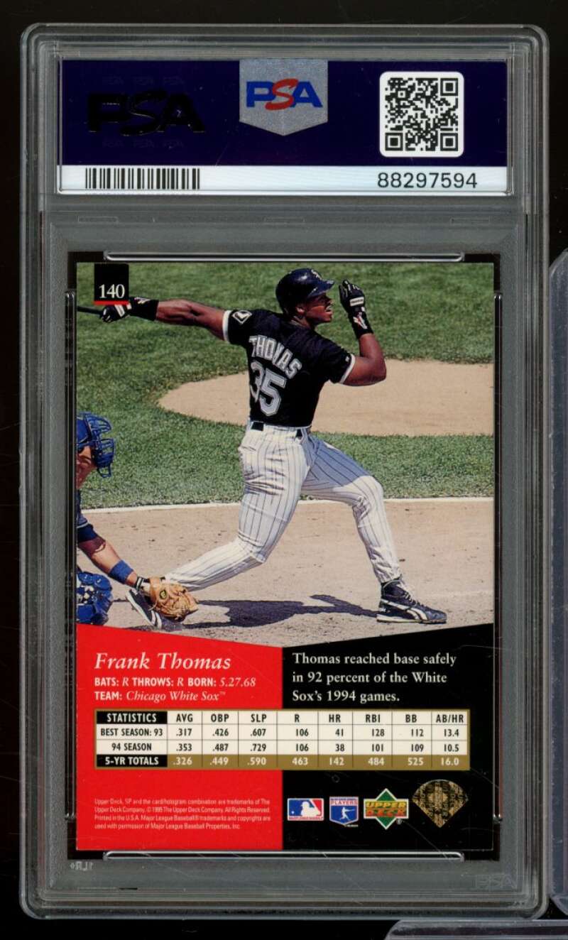 Frank Thomas Card 1995 SP #140 PSA 8 Image 2