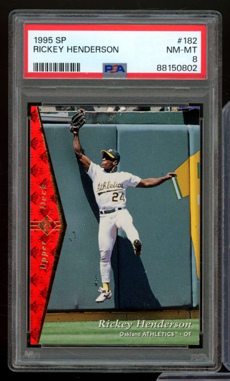 Rickey Henderson Card 1995 SP #182 PSA 8 Image 1