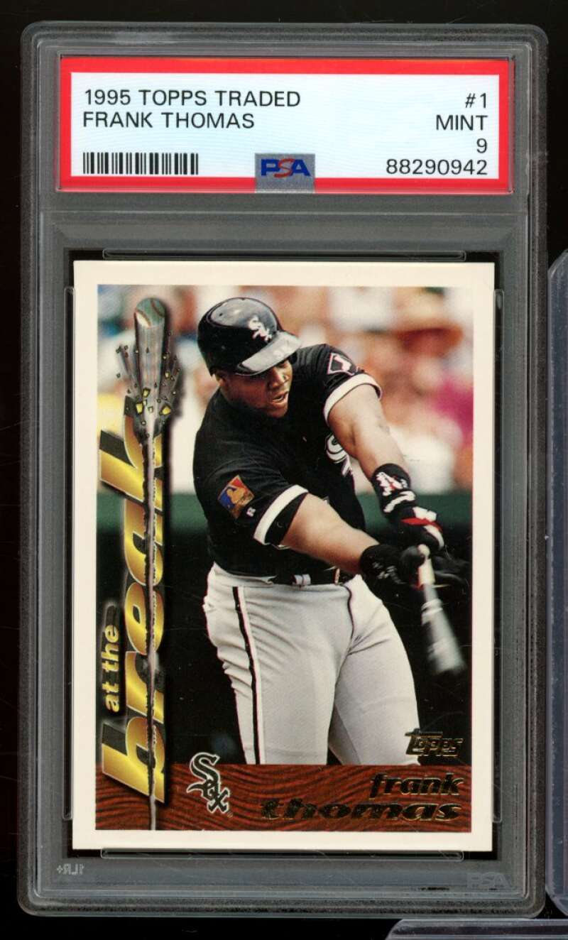 Frank Thomas Card 1995 Topps Traded #1 PSA 9 Image 1