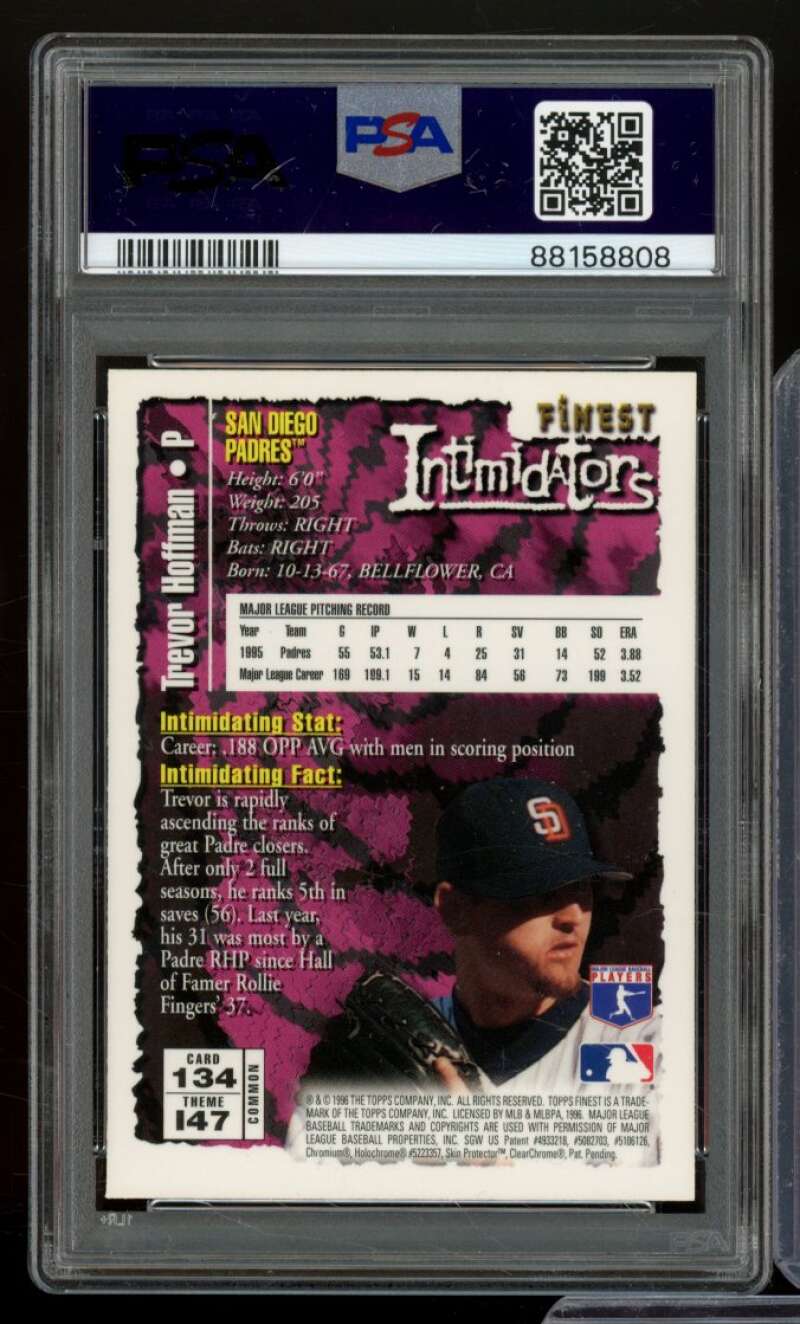 Trevor Hoffman Card 1996 Finest #134 PSA 8 Image 2