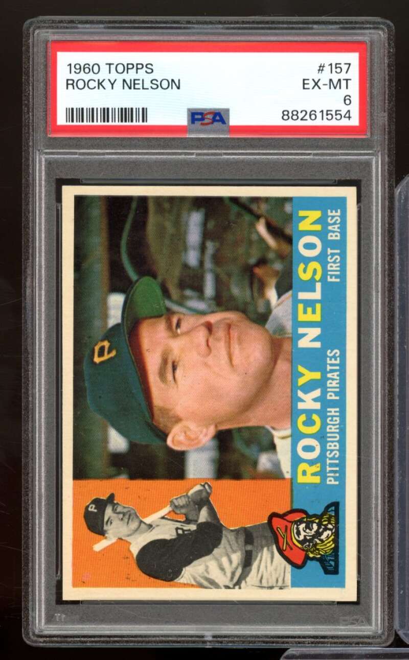 Rocky Nelson Card 1960 Topps #157 PSA 6 Image 1