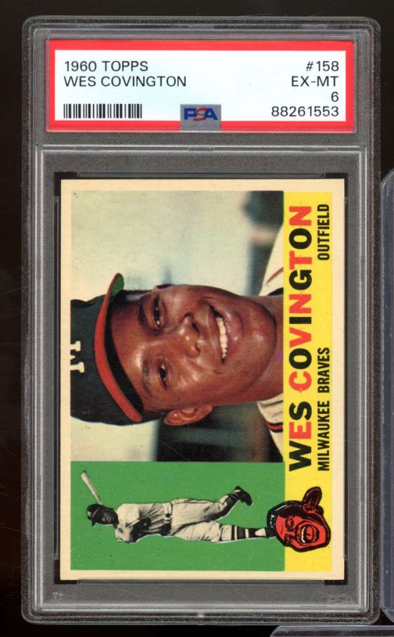 Wes Covington Card 1960 Topps #158 PSA 6 Image 1