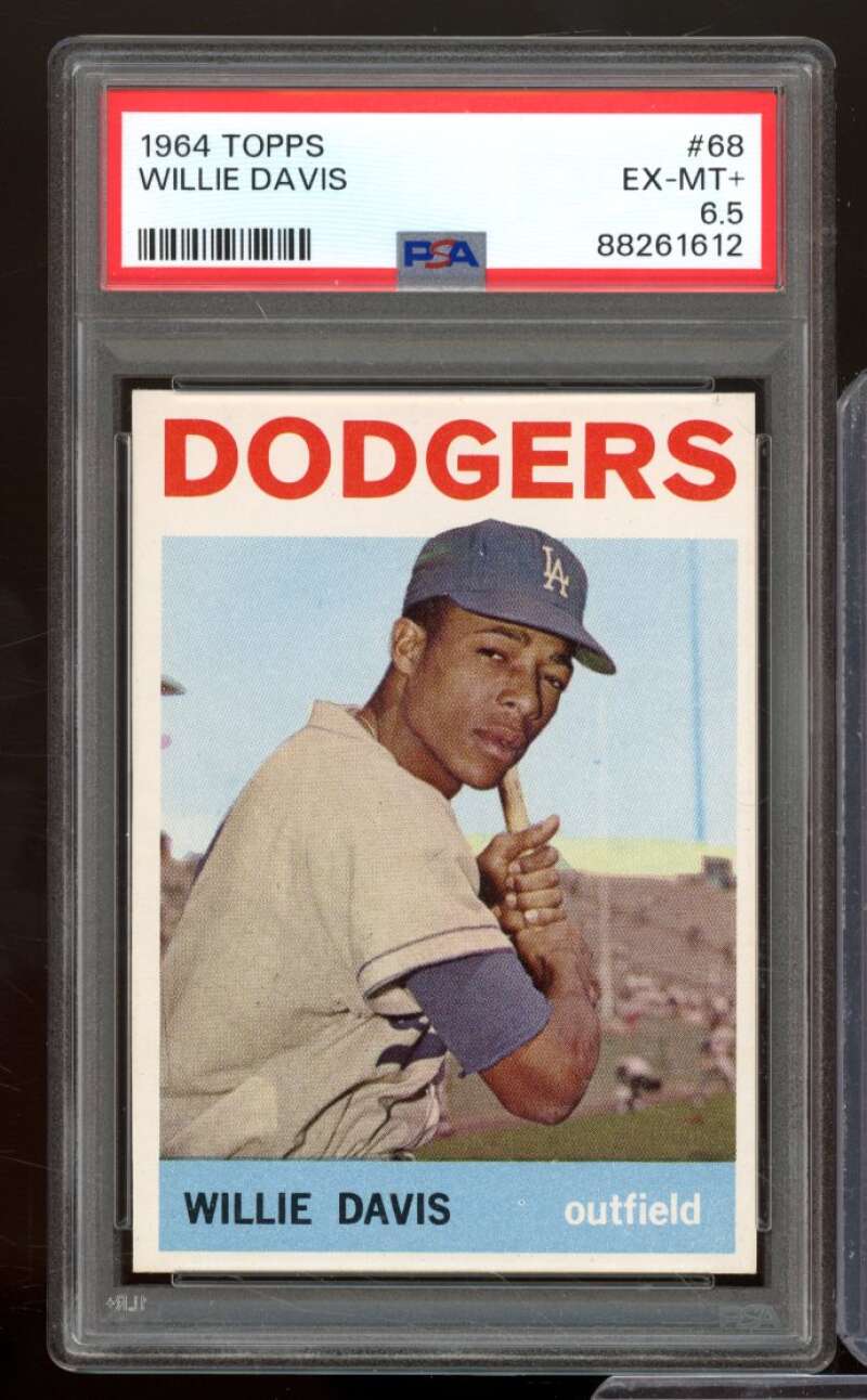 Willie Davis Card 1964 Topps #68 PSA 6.5 Image 1