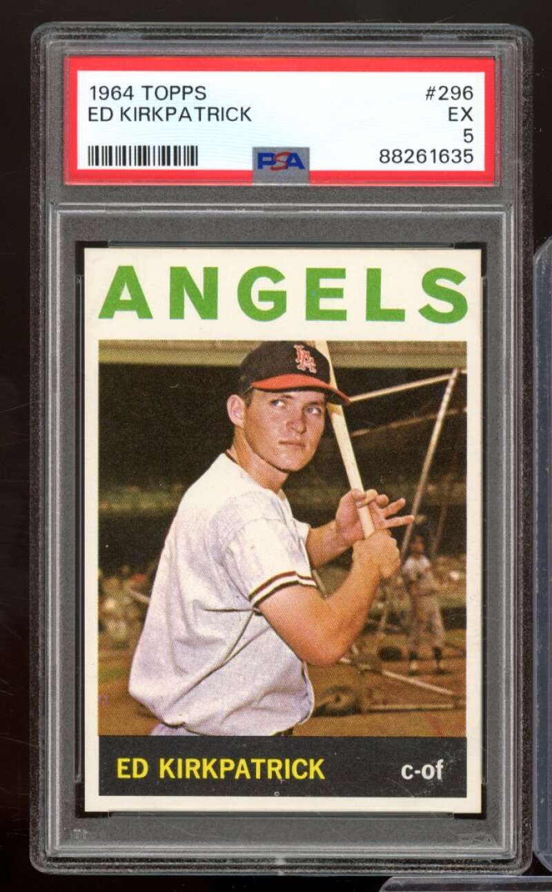 Ed Kirkpatrick Card 1964 Topps #296 PSA 5 Image 1