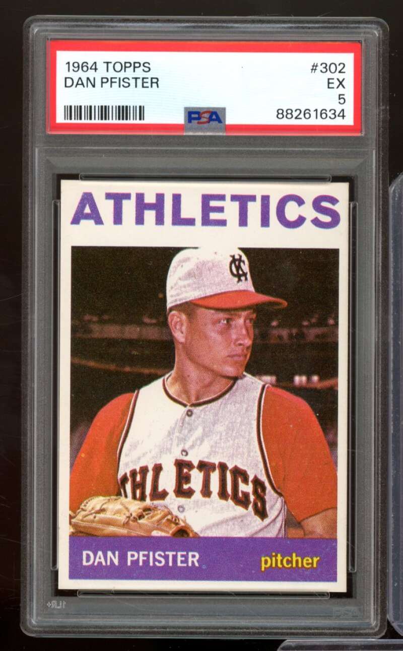 Dan Pfister Card 1964 Topps #302 PSA 5 Image 1