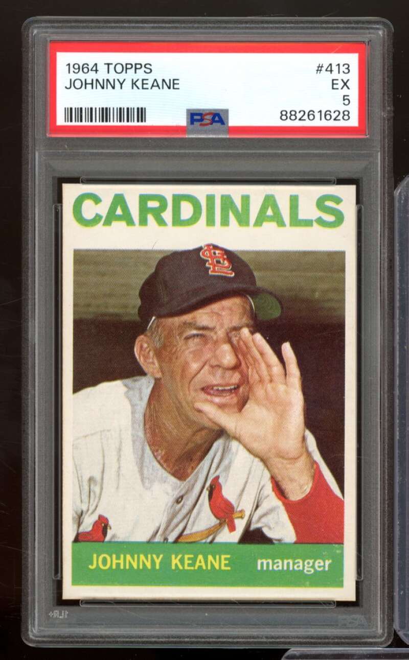 Johnny Keane Card 1964 Topps #413 PSA 5 Image 1