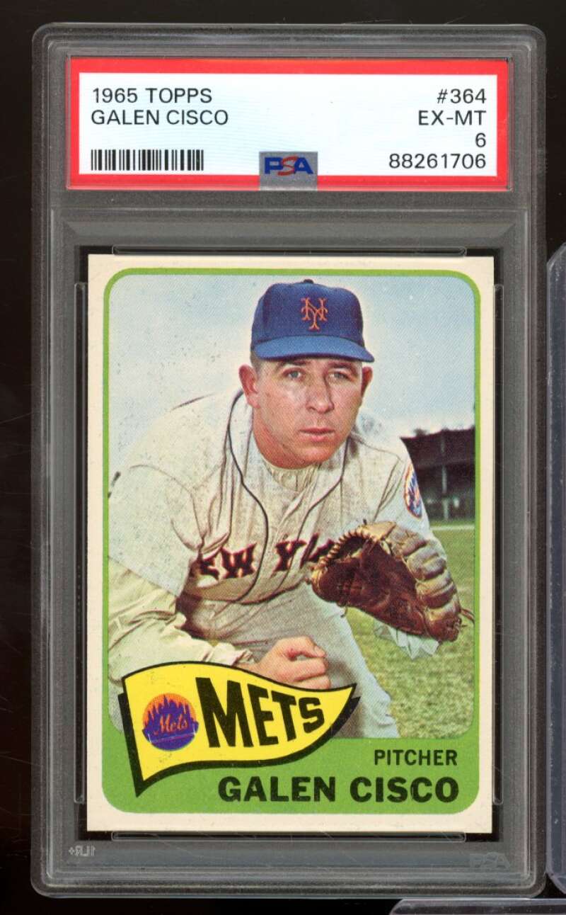 Galen Cisco Card 1965 Topps #364 PSA 6 Image 1