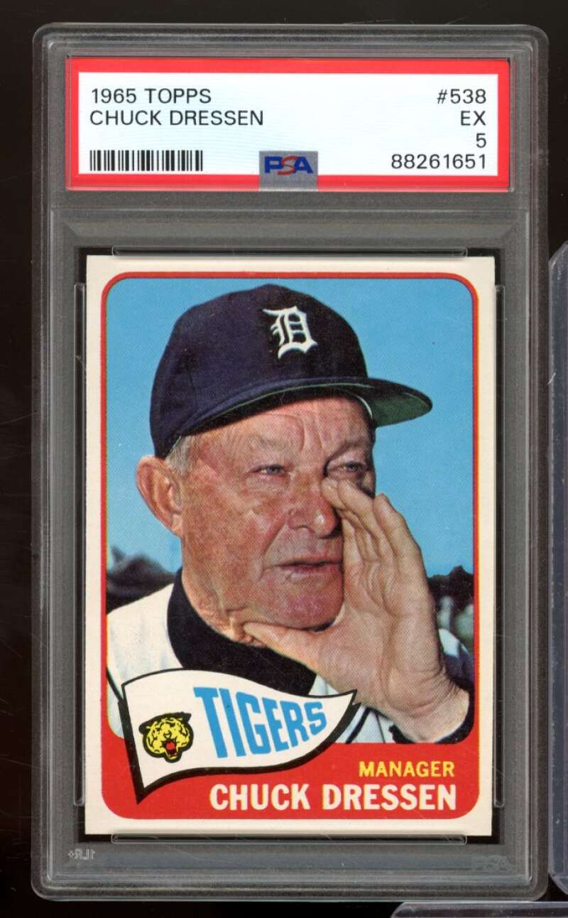 Chuck Dressen Card 1965 Topps #538 PSA 5 Image 1