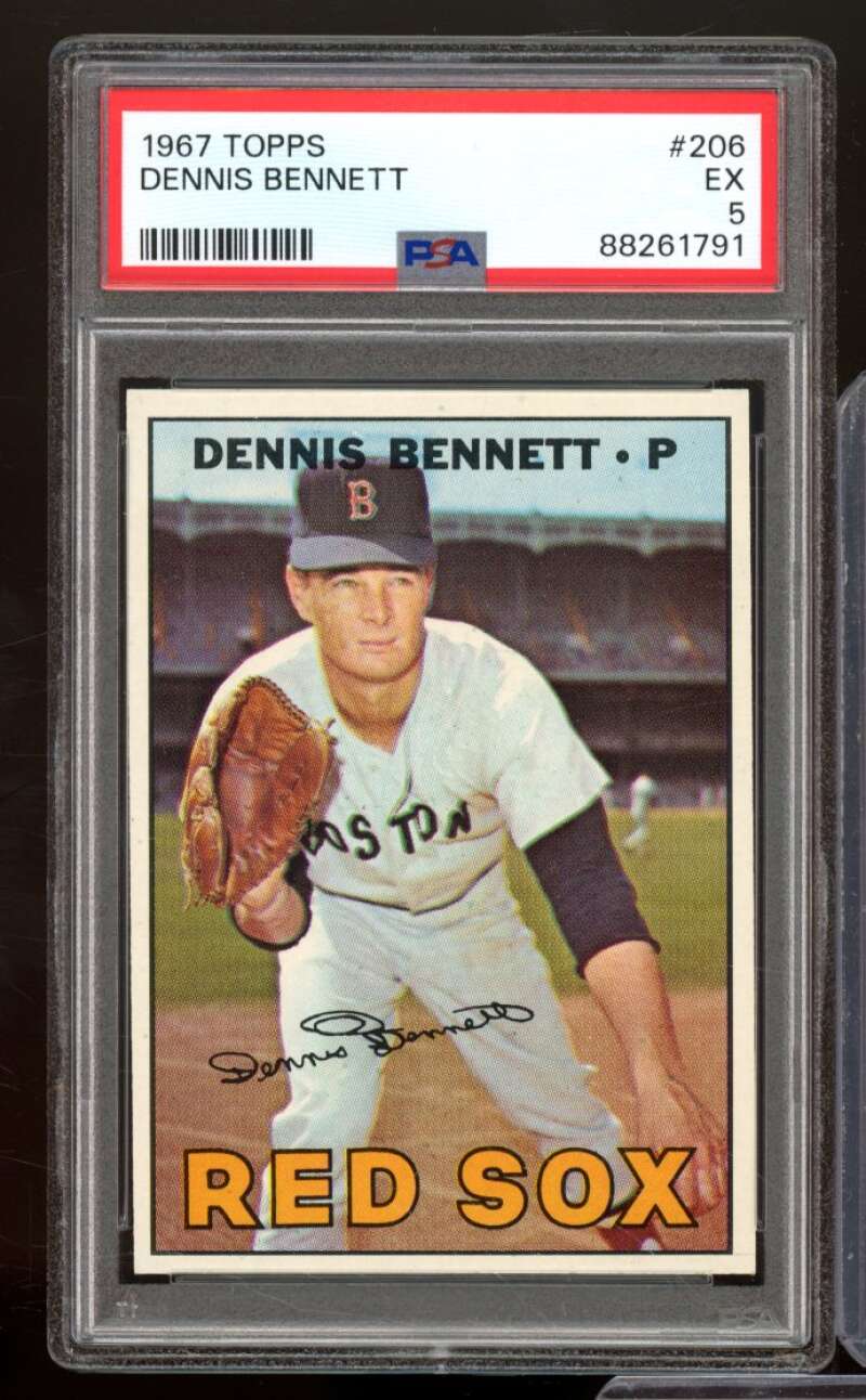 Dennis Bennett Card 1967 Topps #206 PSA 5 Image 1