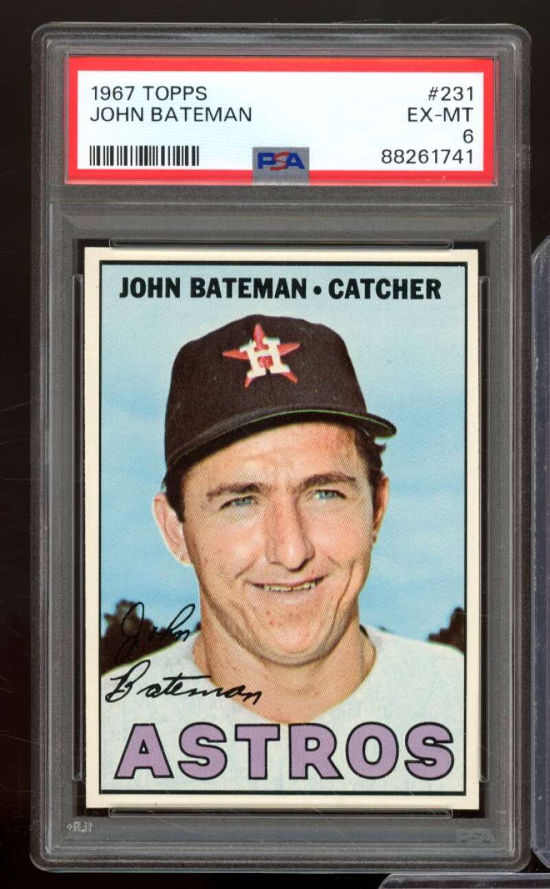 John Bateman Card 1967 Topps #231 PSA 6 Image 1