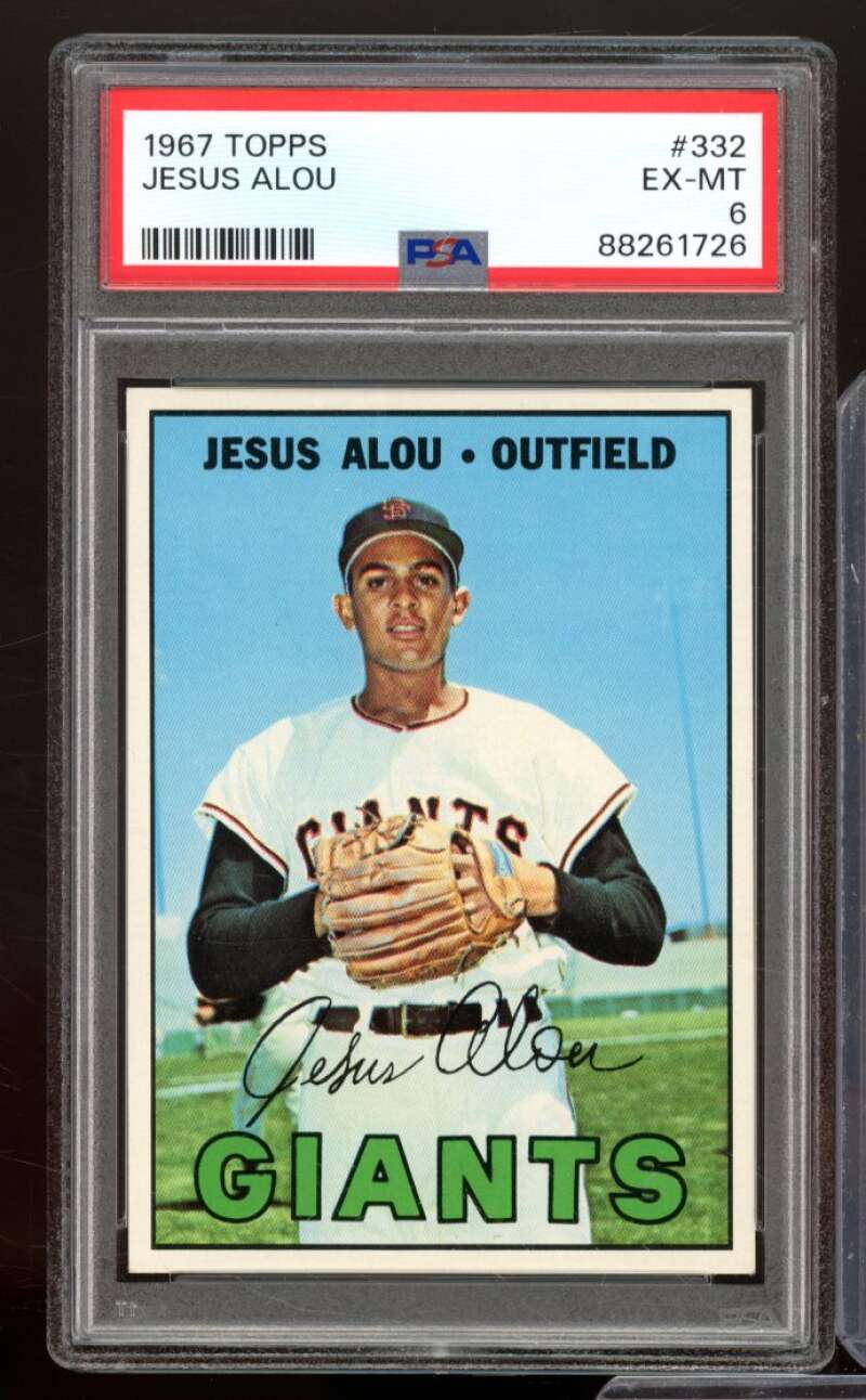 Jesus Alou Card 1967 Topps #332 PSA 6 Image 1