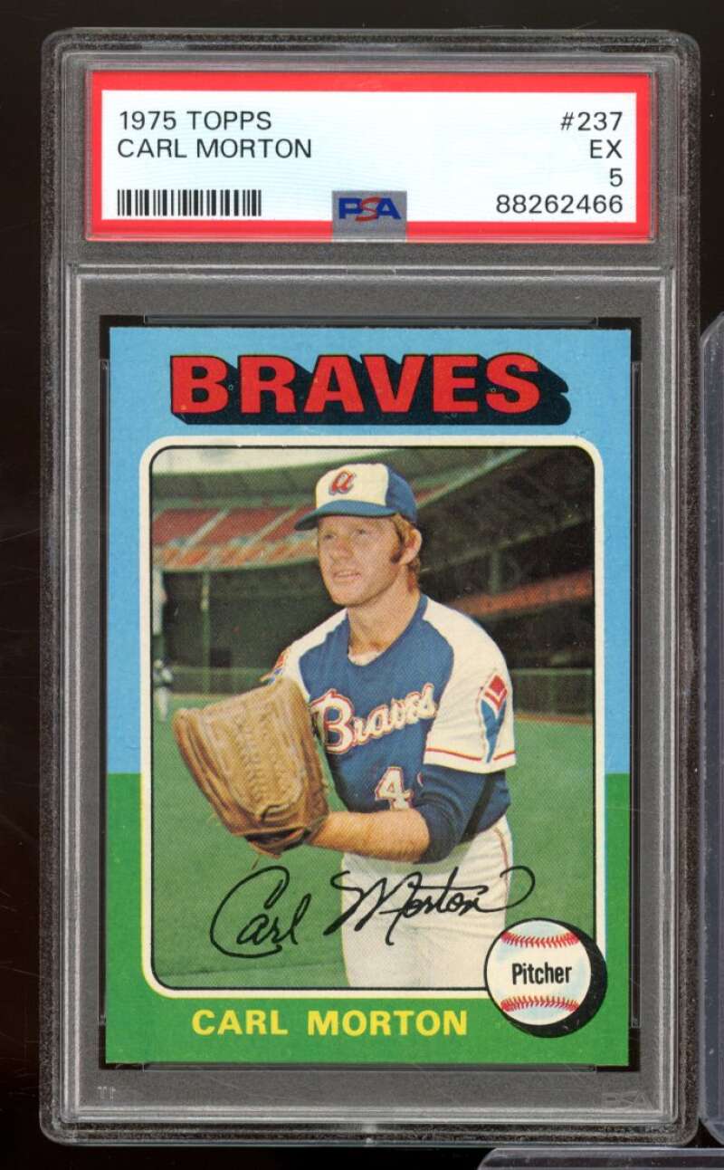 Carl Morton Card 1975 Topps #237 PSA 5 Image 1