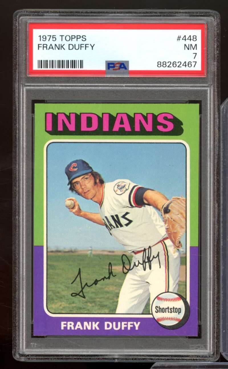 Frank Duffy Card 1975 Topps #448 PSA 7 Image 1