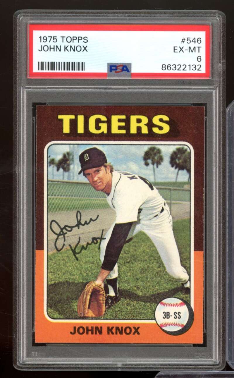 John Knox Card 1975 Topps #546 PSA 6 Image 1