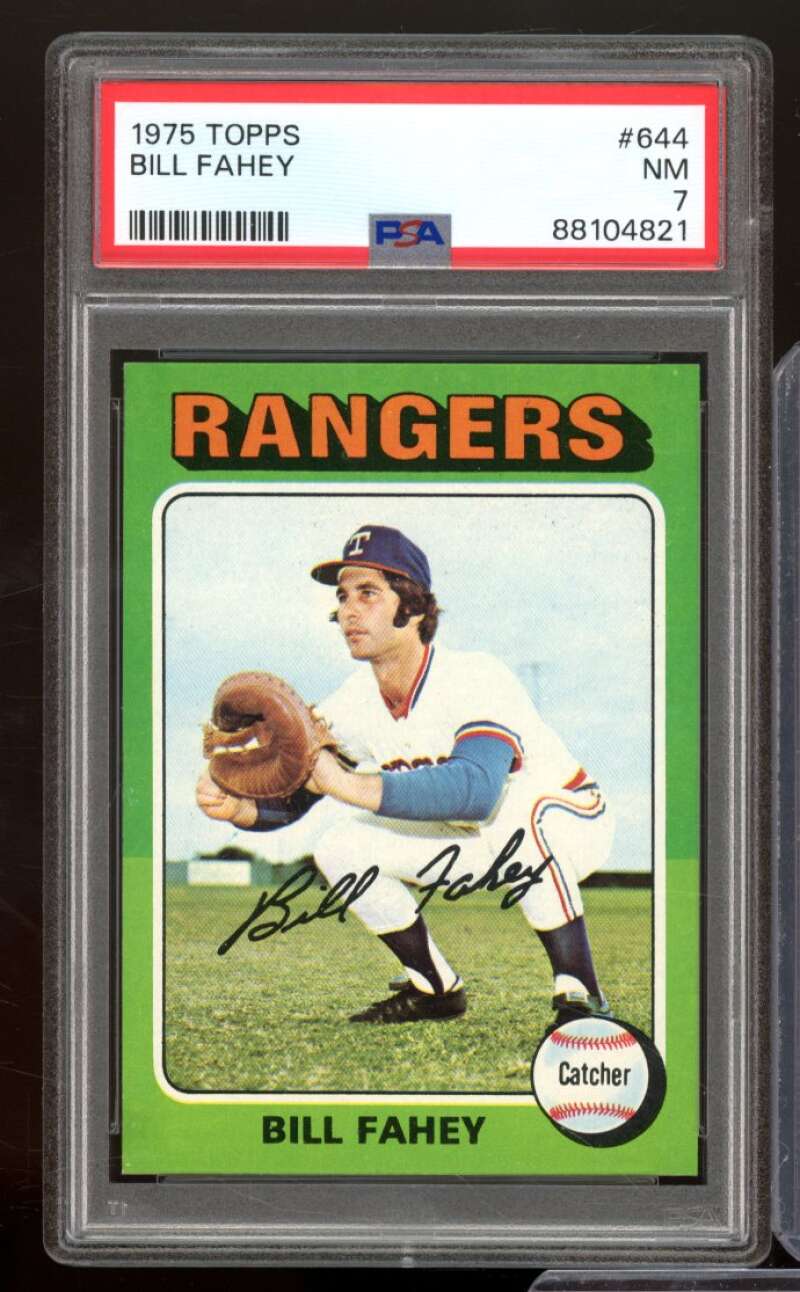 Bill Fahey Card 1975 Topps #644 PSA 7 Image 1