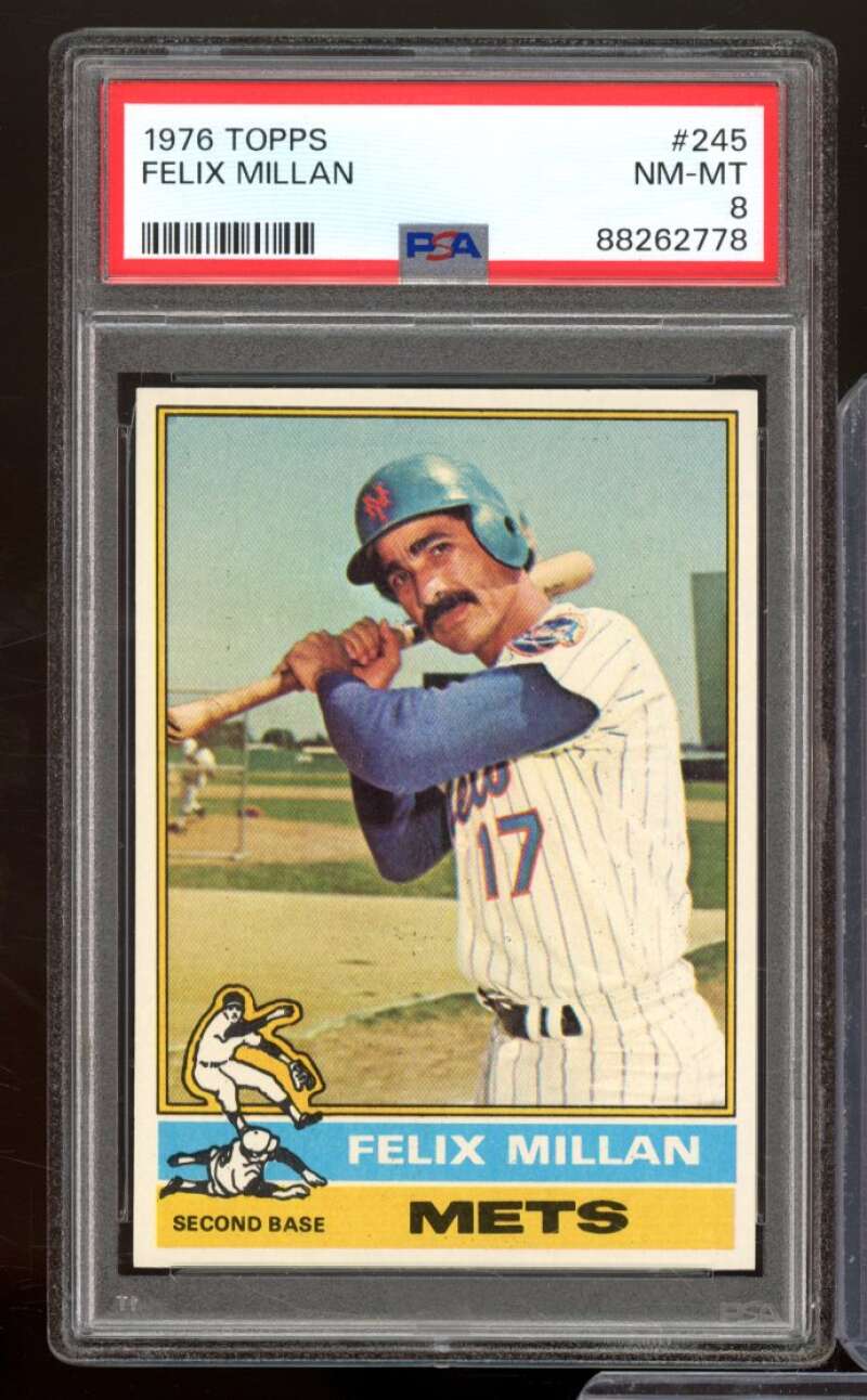 Felix Millan Card 1976 Topps #245 PSA 8 Image 1