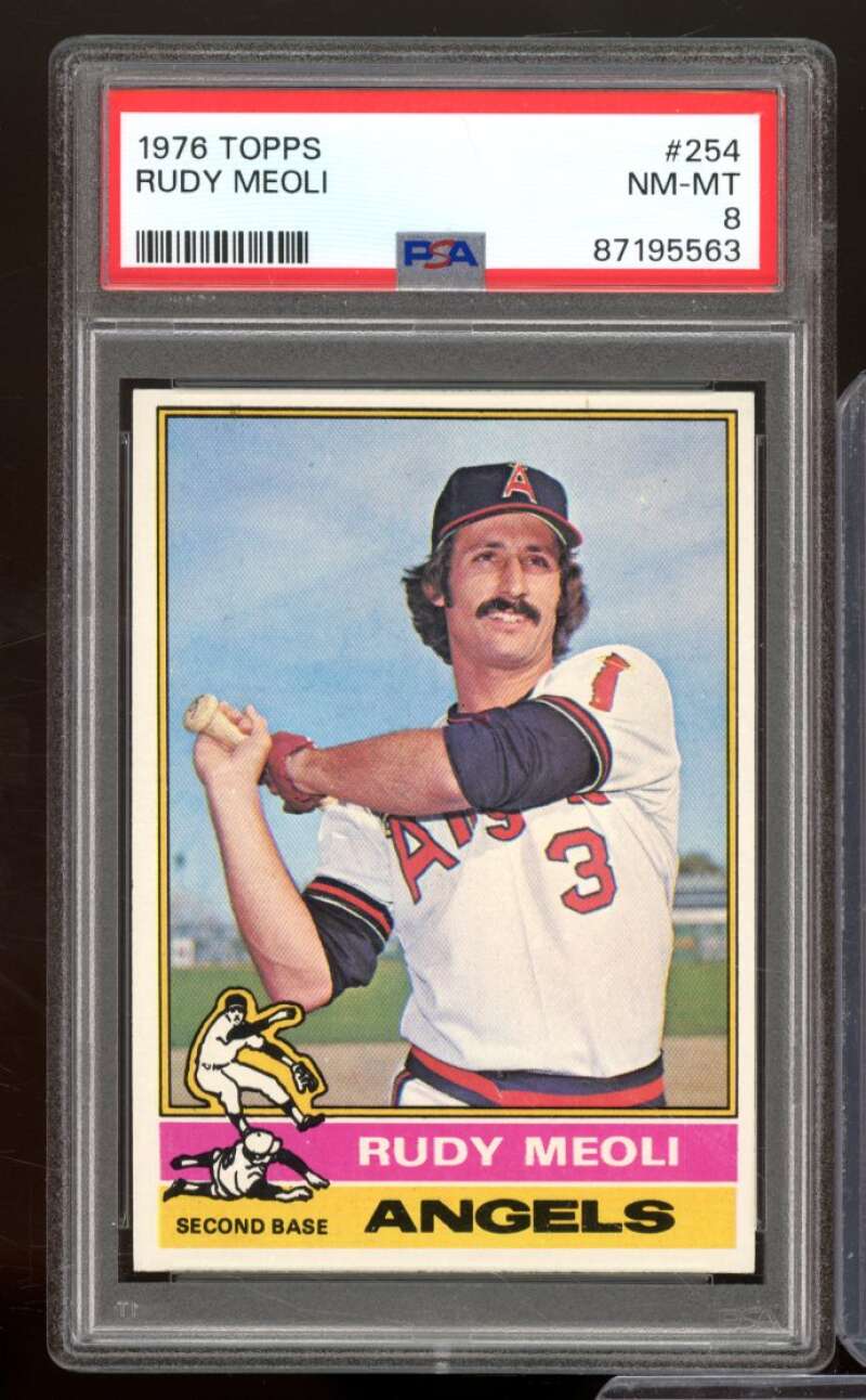 Rudy Meoli Card 1976 Topps #254 PSA 8 Image 1