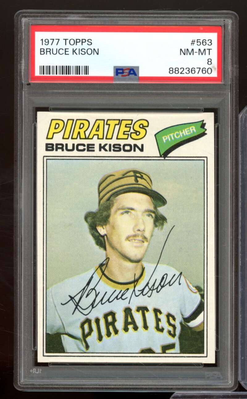 Bruce Kison Card 1977 Topps #563 PSA 8 Image 1