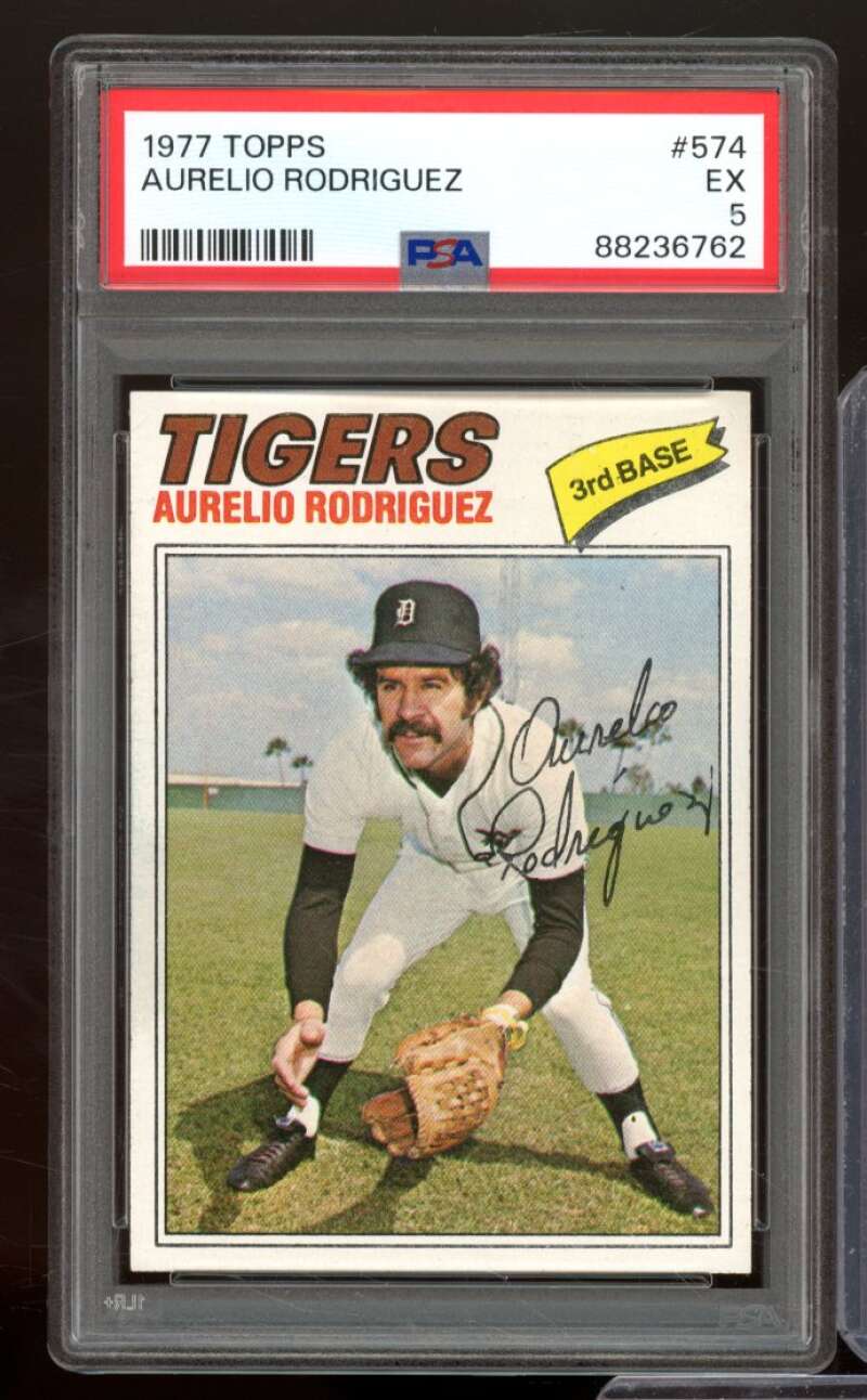 Aurelio Rodriguez Card 1977 Topps #574 PSA 5 Image 1