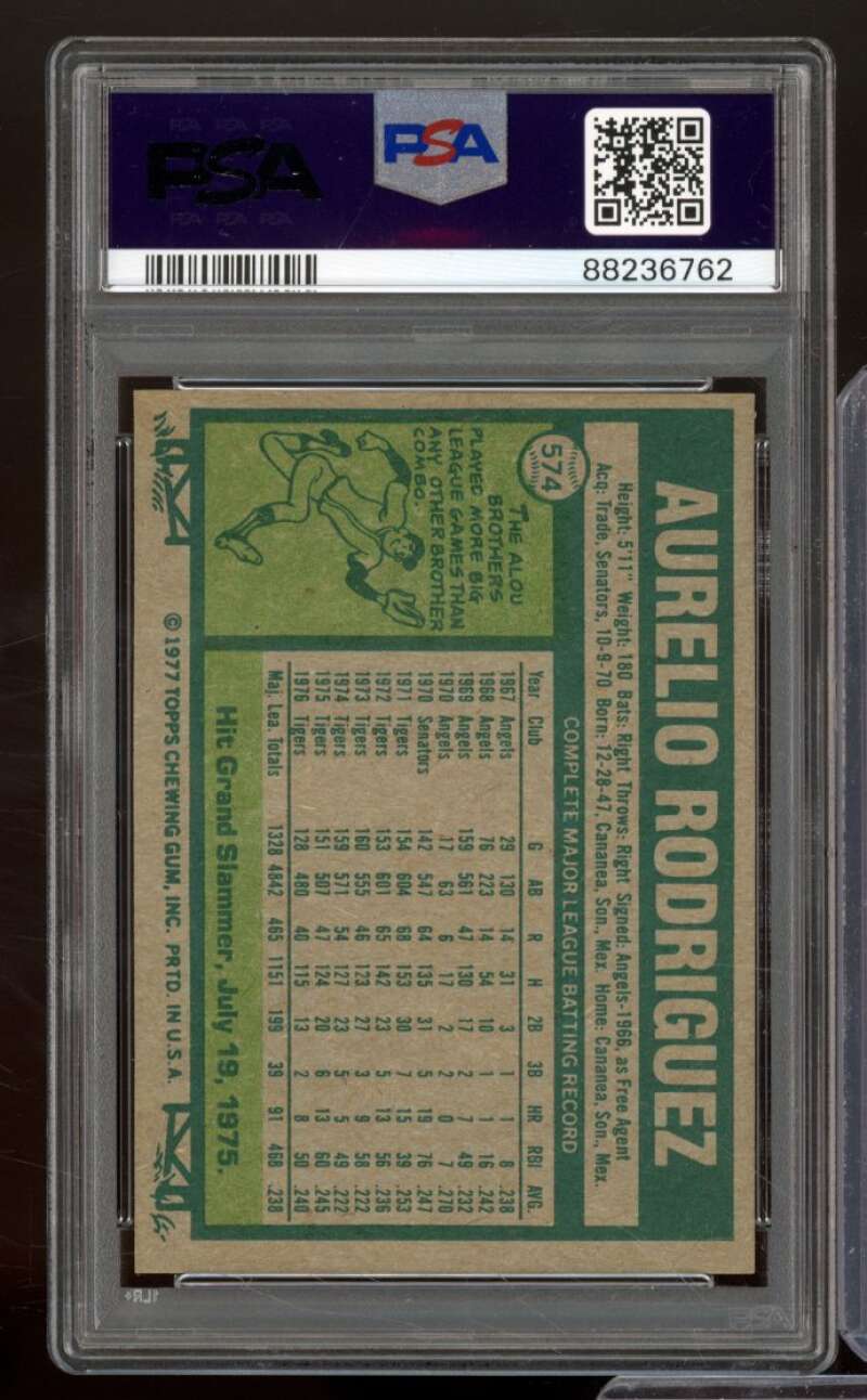 Aurelio Rodriguez Card 1977 Topps #574 PSA 5 Image 2