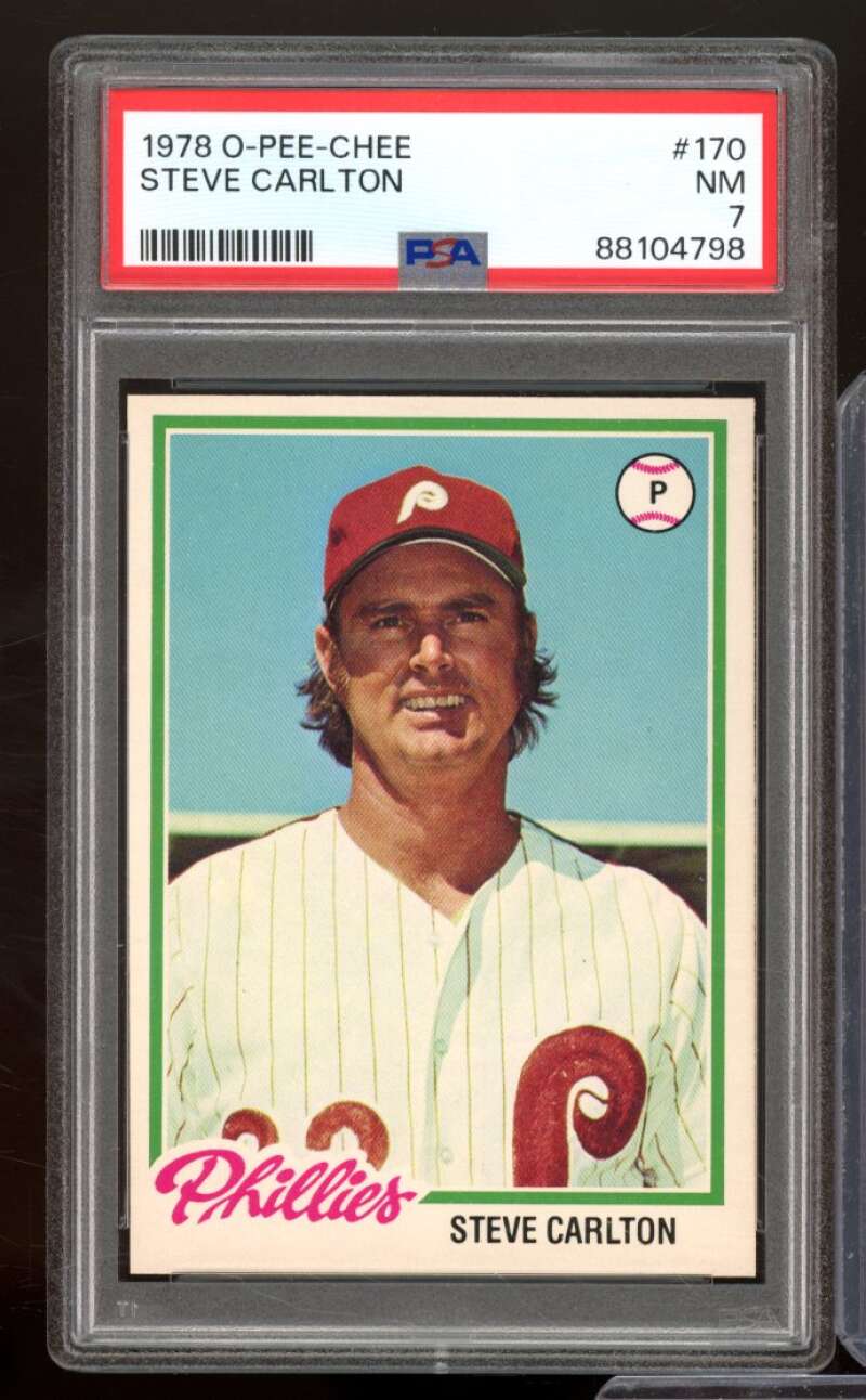 Steve Carlton Card 1978 O-Pee-Chee #170 PSA 7 Image 1