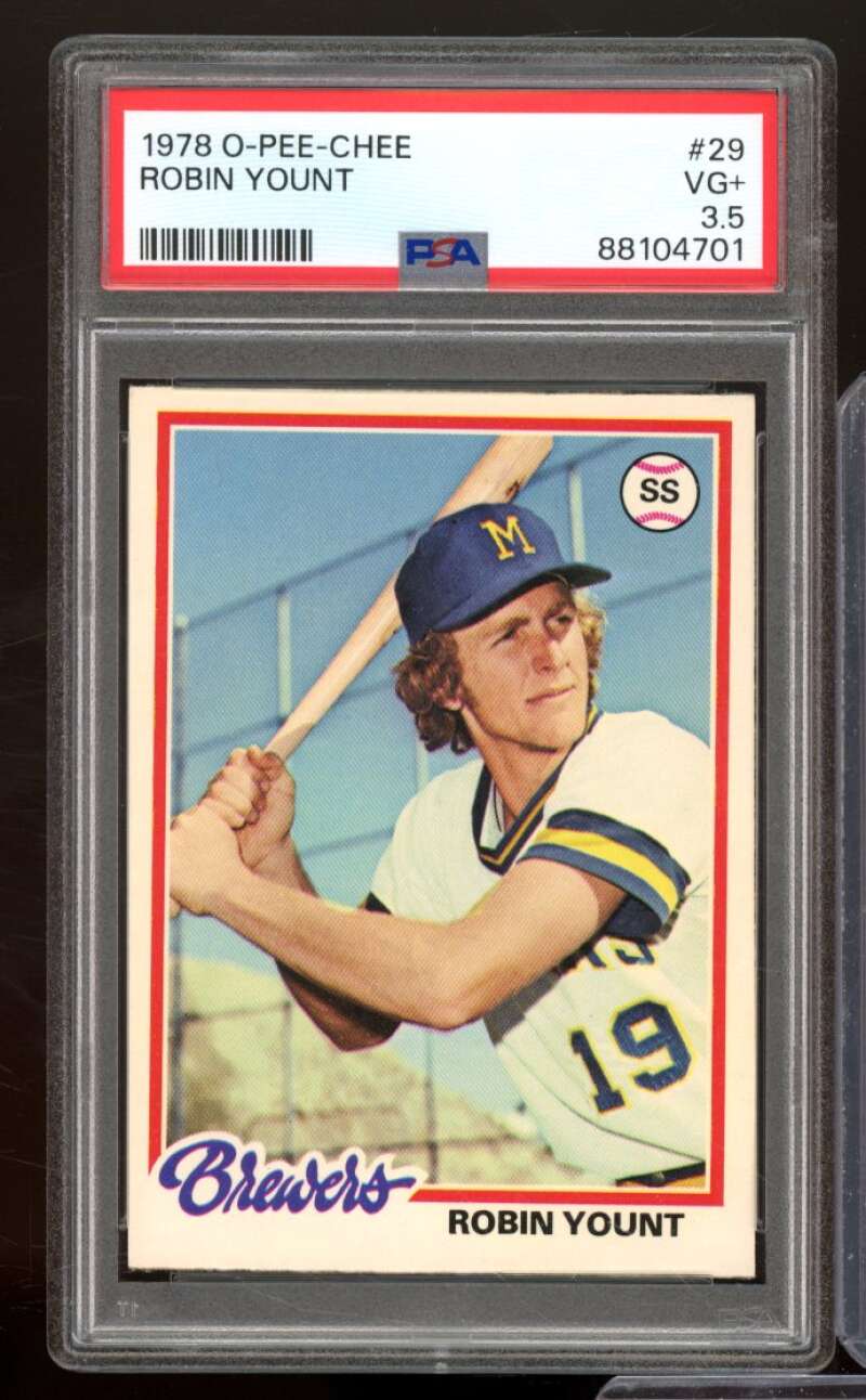 Robin Yount Card 1978 O-Pee-Chee #29 PSA 3.5 Image 1