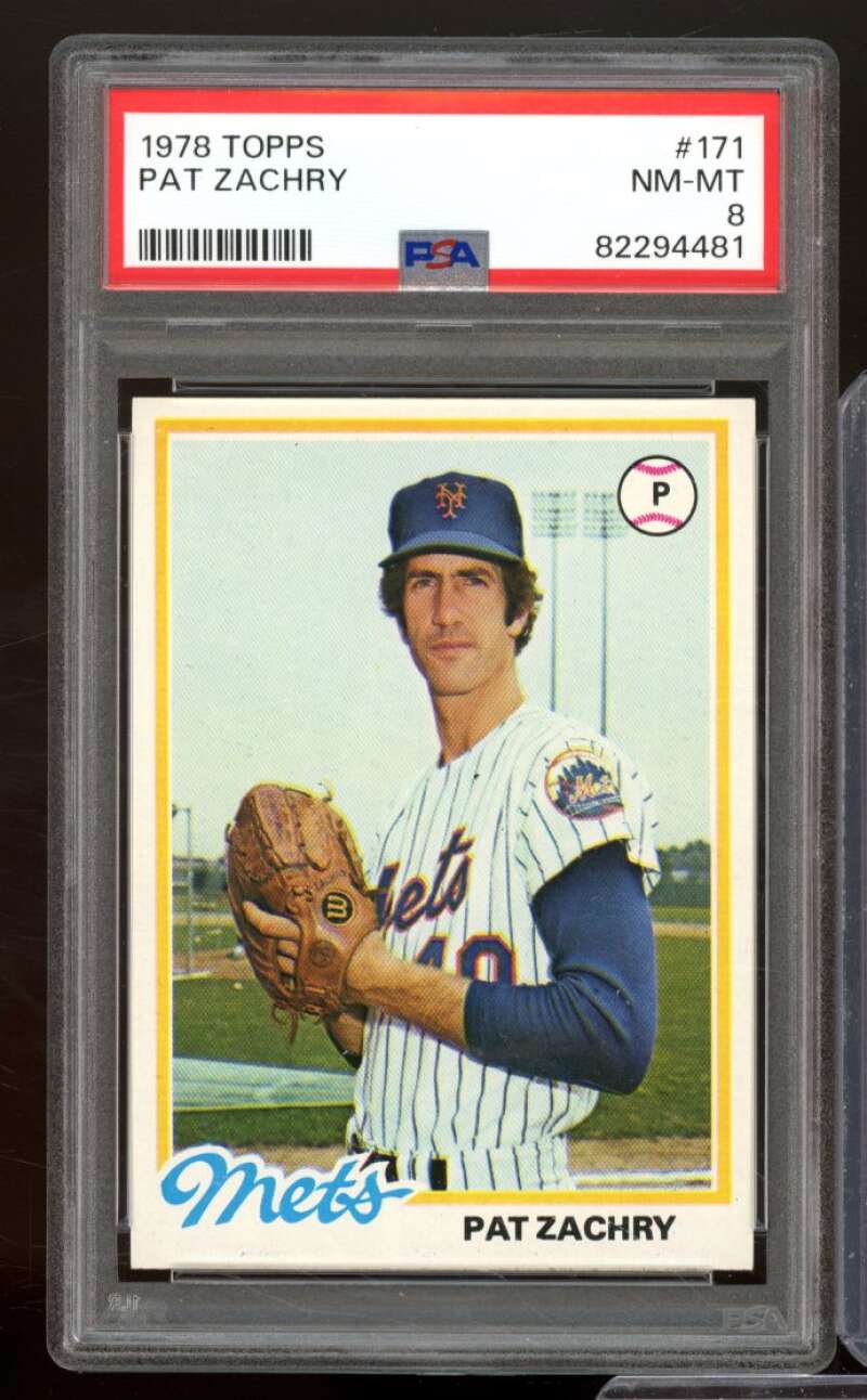 Pat Zachry Card 1978 Topps #171 PSA 8 Image 1