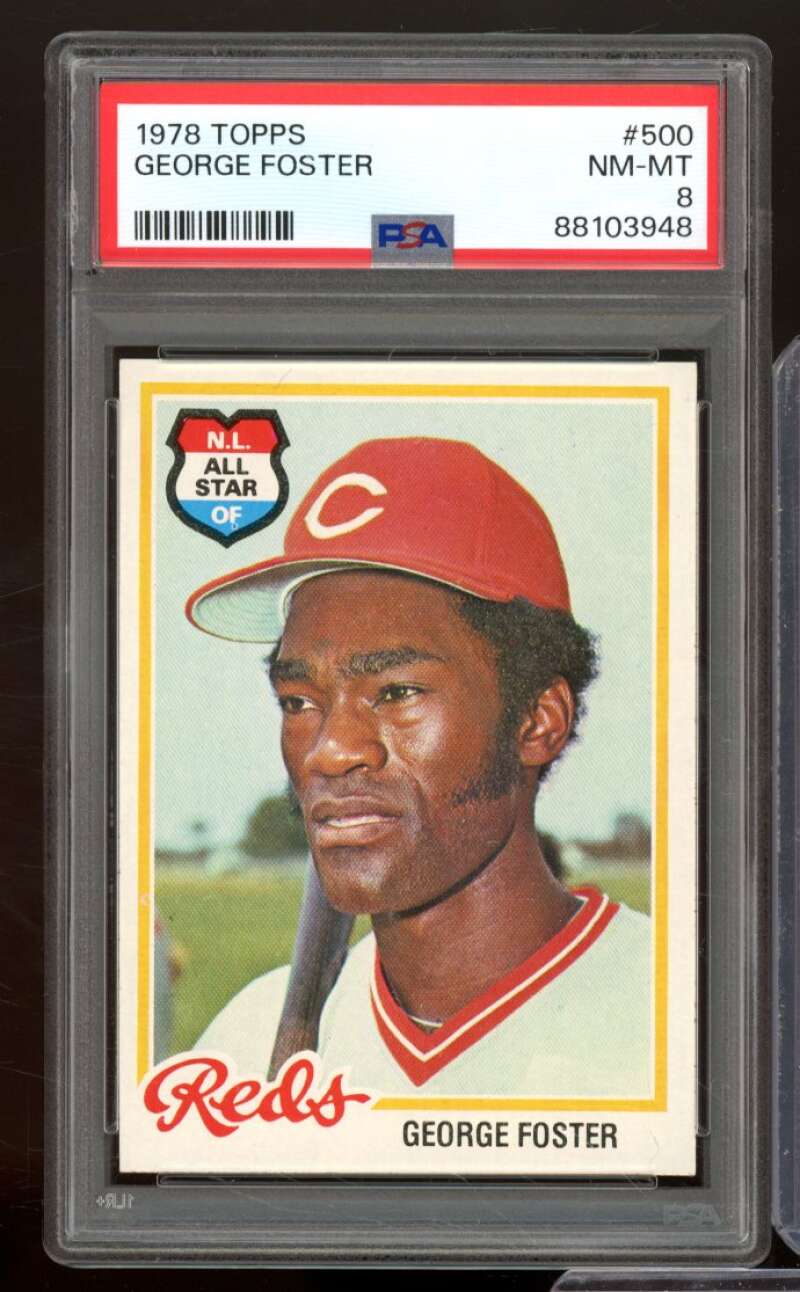 George Foster Card 1978 Topps #500 PSA 8 Image 1