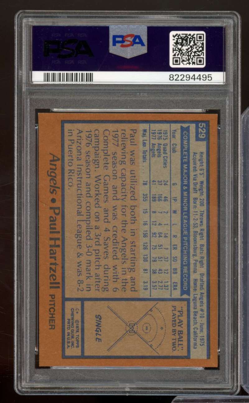 Paul Hartzell Card 1978 Topps #529 PSA 8 Image 2