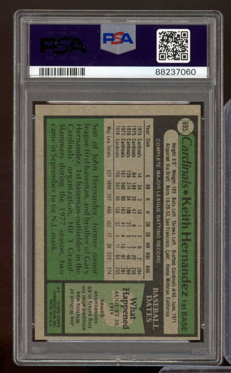 Keith Hernandez Card 1979 Topps #695 PSA 5 Image 2