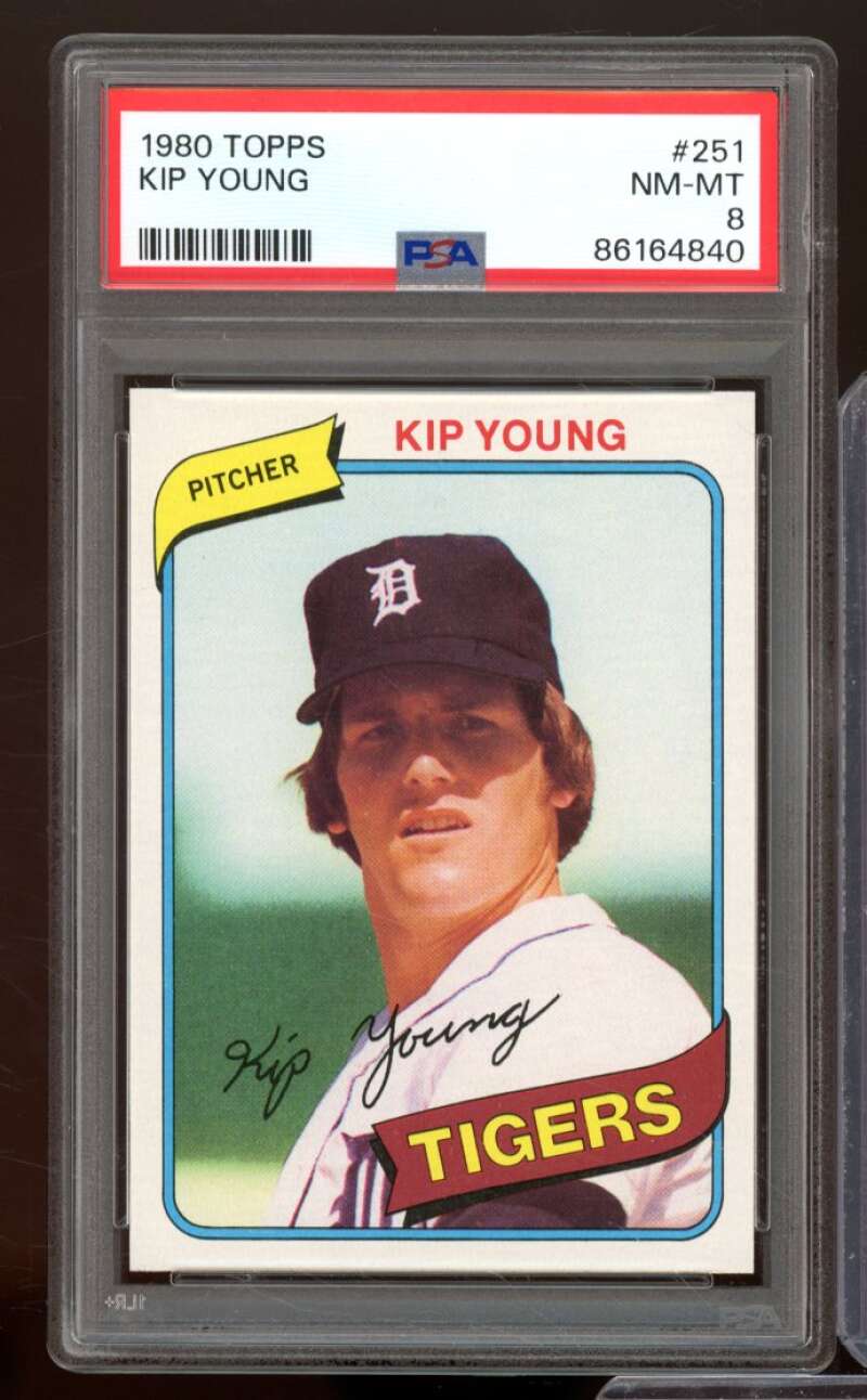 Kip Young Card 1980 Topps #251 PSA 8 Image 1