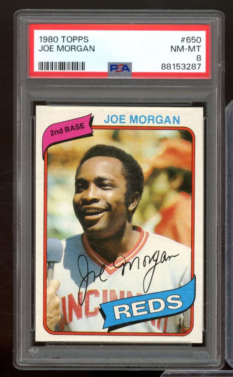 Joe Morgan Card 1980 Topps #650 PSA 8 Image 1