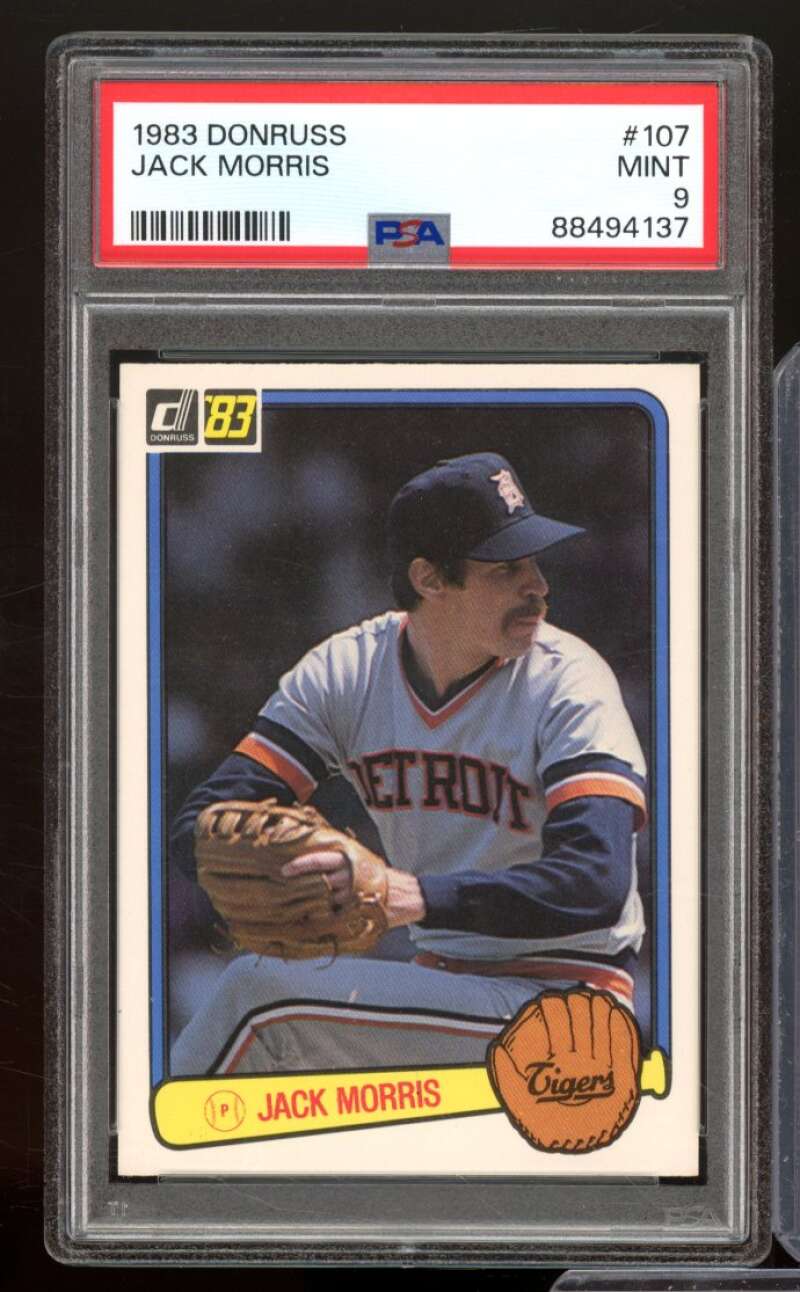 Jack Morris Card 1983 Donruss #107 PSA 9 Image 1