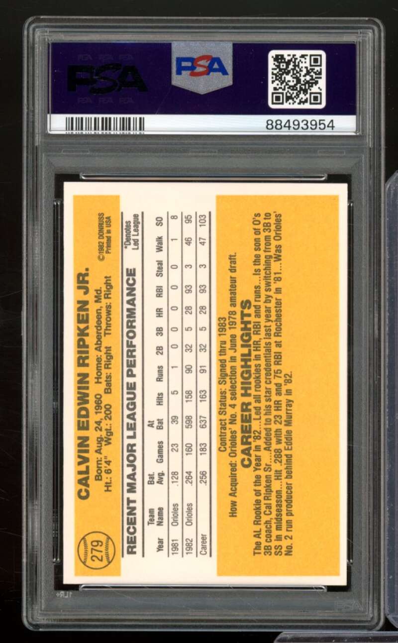 Cal Ripken Jr. Card 1983 Donruss #279 PSA 8.5 Image 2