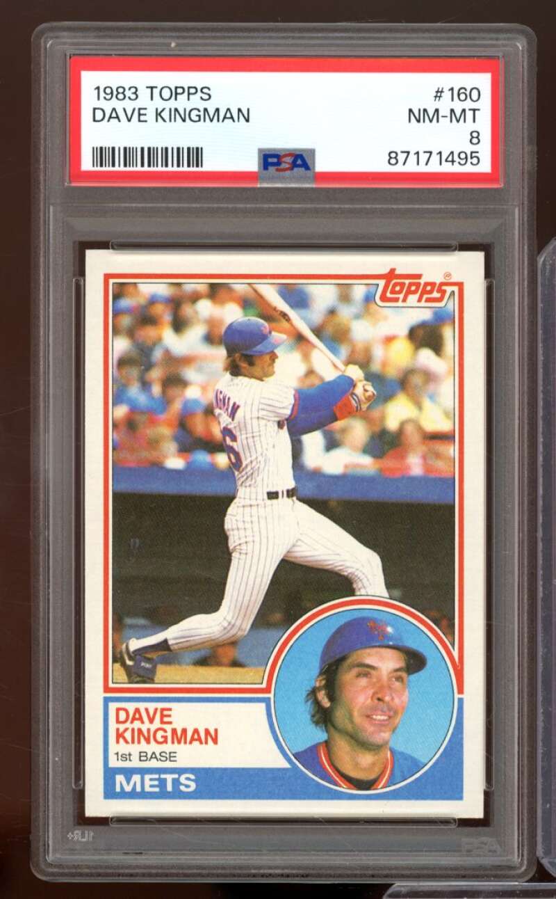 Dave Kingman Card 1983 Topps #160 PSA 8 Image 1