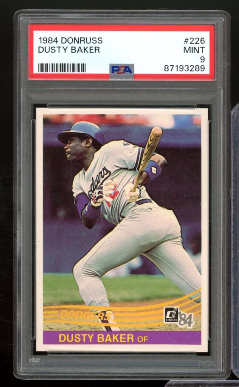 Dusty Baker Card 1984 Donruss #226 PSA 9 Image 1