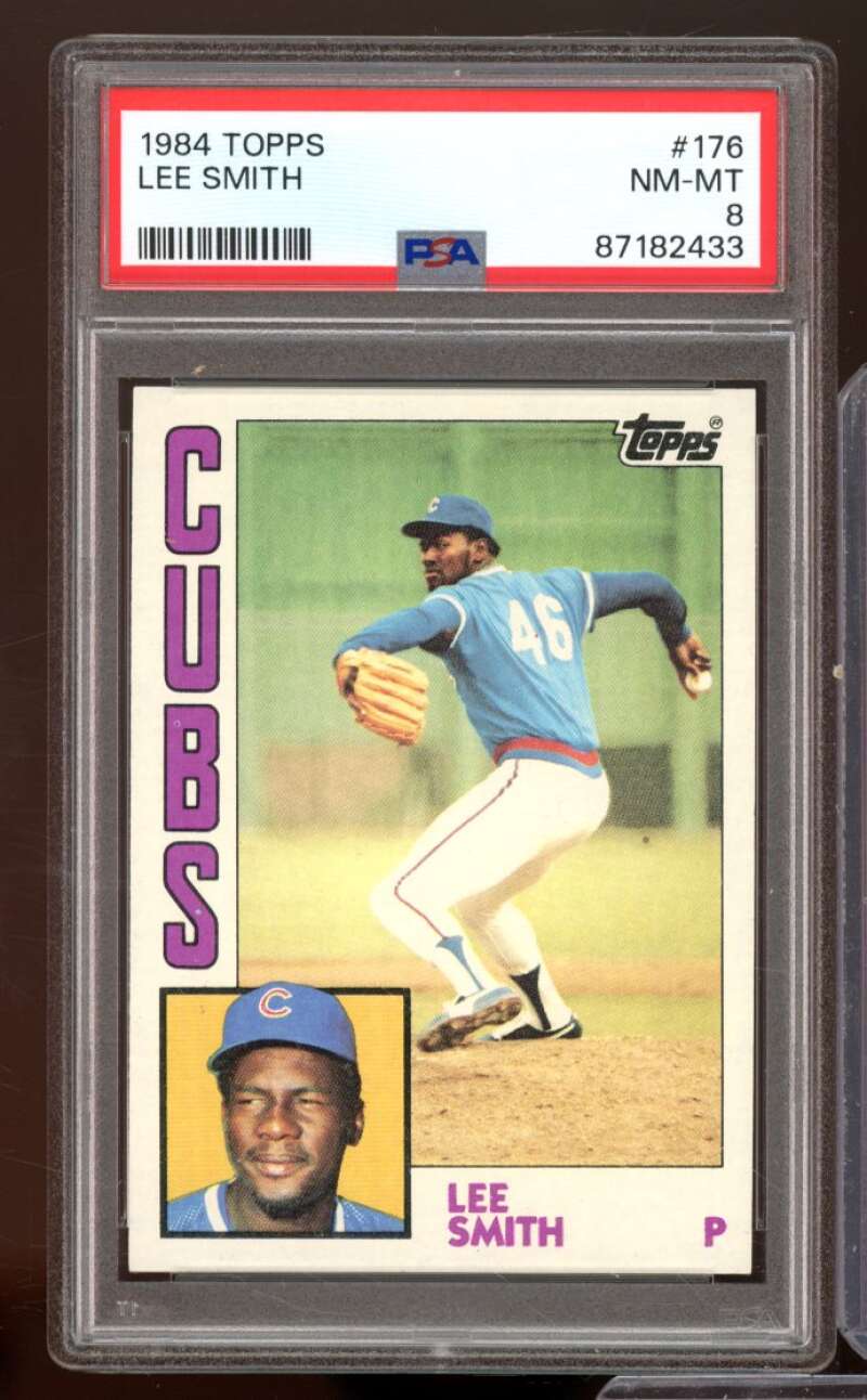 Lee Smith Card 1984 Topps #176 PSA 8 Image 1