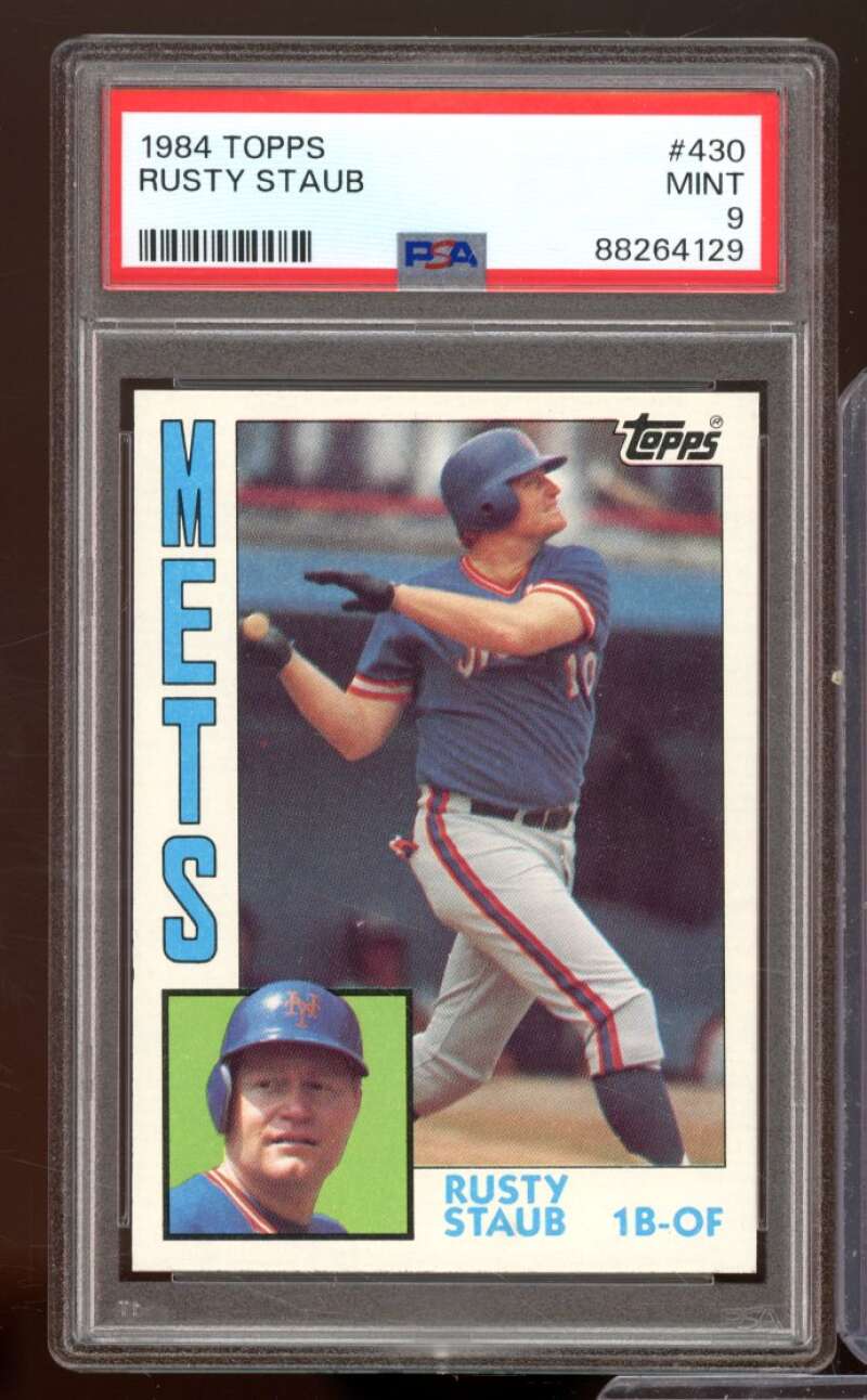 Rusty Staub Card 1984 Topps #430 PSA 9 Image 1