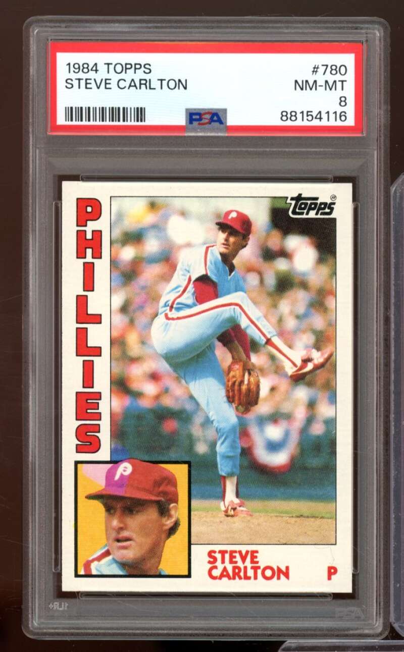 Steve Carlton Card 1984 Topps #780 PSA 8 Image 1