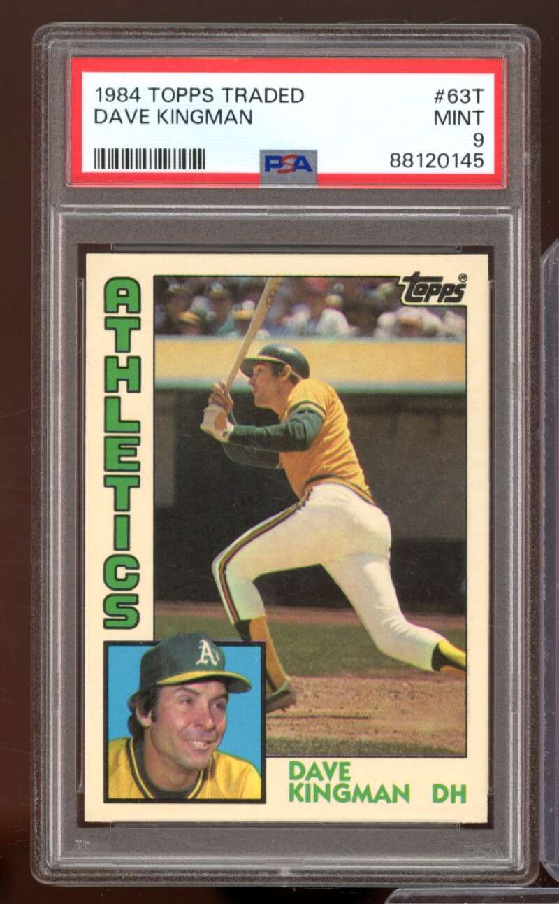 Dave Kingman Card 1984 Topps Traded #63T PSA 9 Image 1