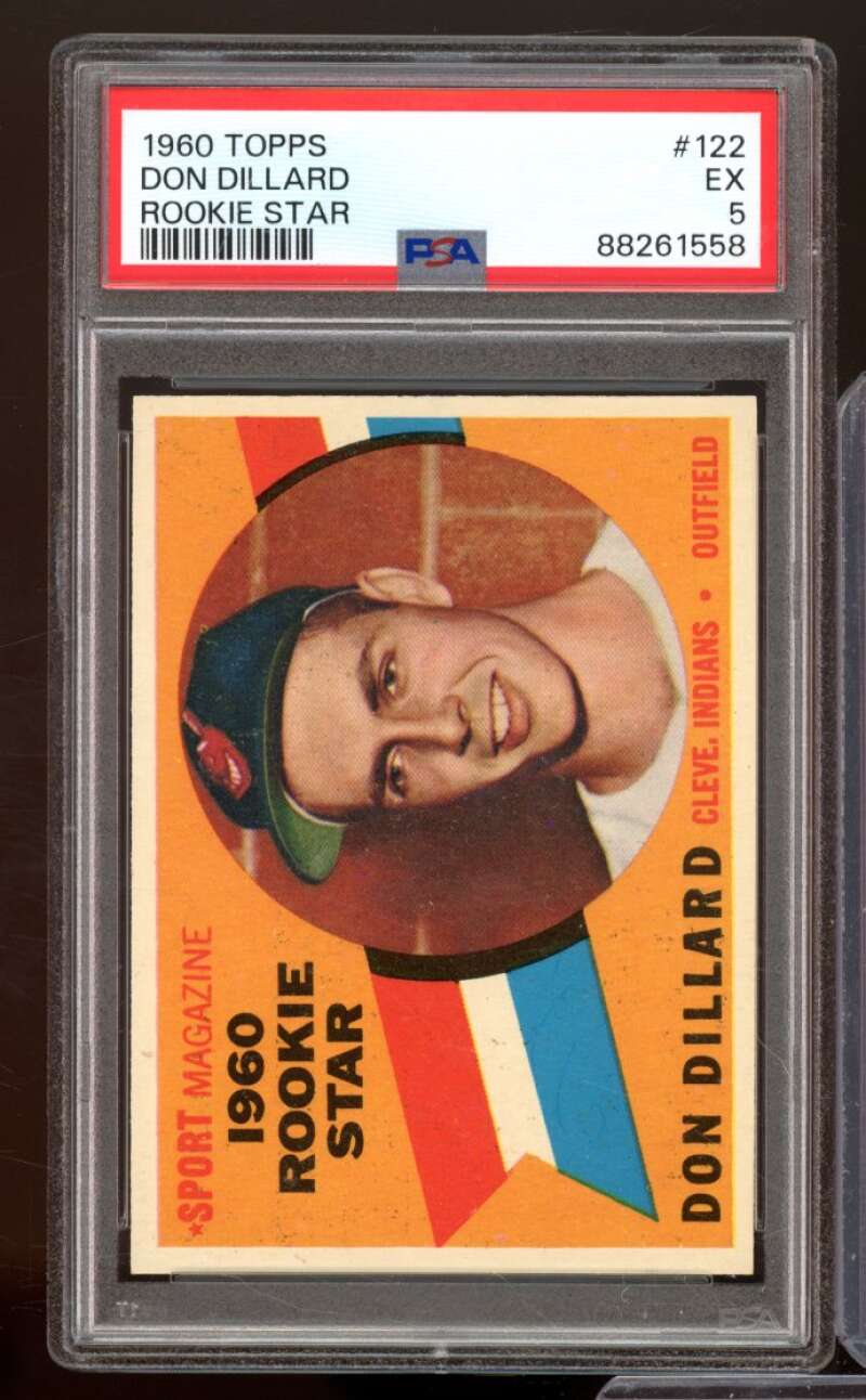 Don Dillard Rookie Card 1960 Topps #122 PSA 5 Image 1